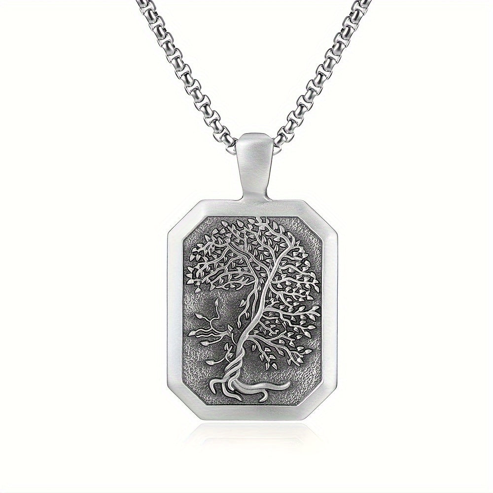 Tree Of Life Pendant Necklace Men's Personality Handsome Fashion Ins Style Jewelry