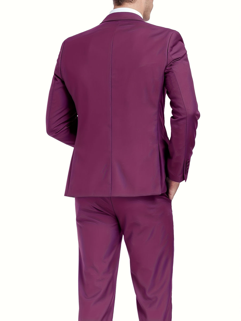 Costume 3 pièces pour homme - Veste cintrée classique à 1 ou 2 boutons - Ensemble complet (veste, gilet, pantalon) pour mariage, soirée ou affaires - Tailles XS à XXXL