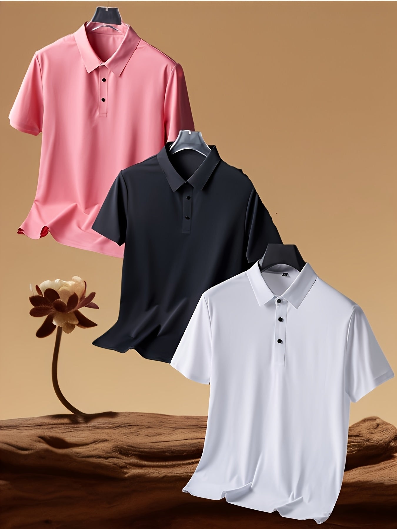 New Summer Solid Color Simple Casual Sports Polo Shirt for Men with a Collar And Short Sleeves.