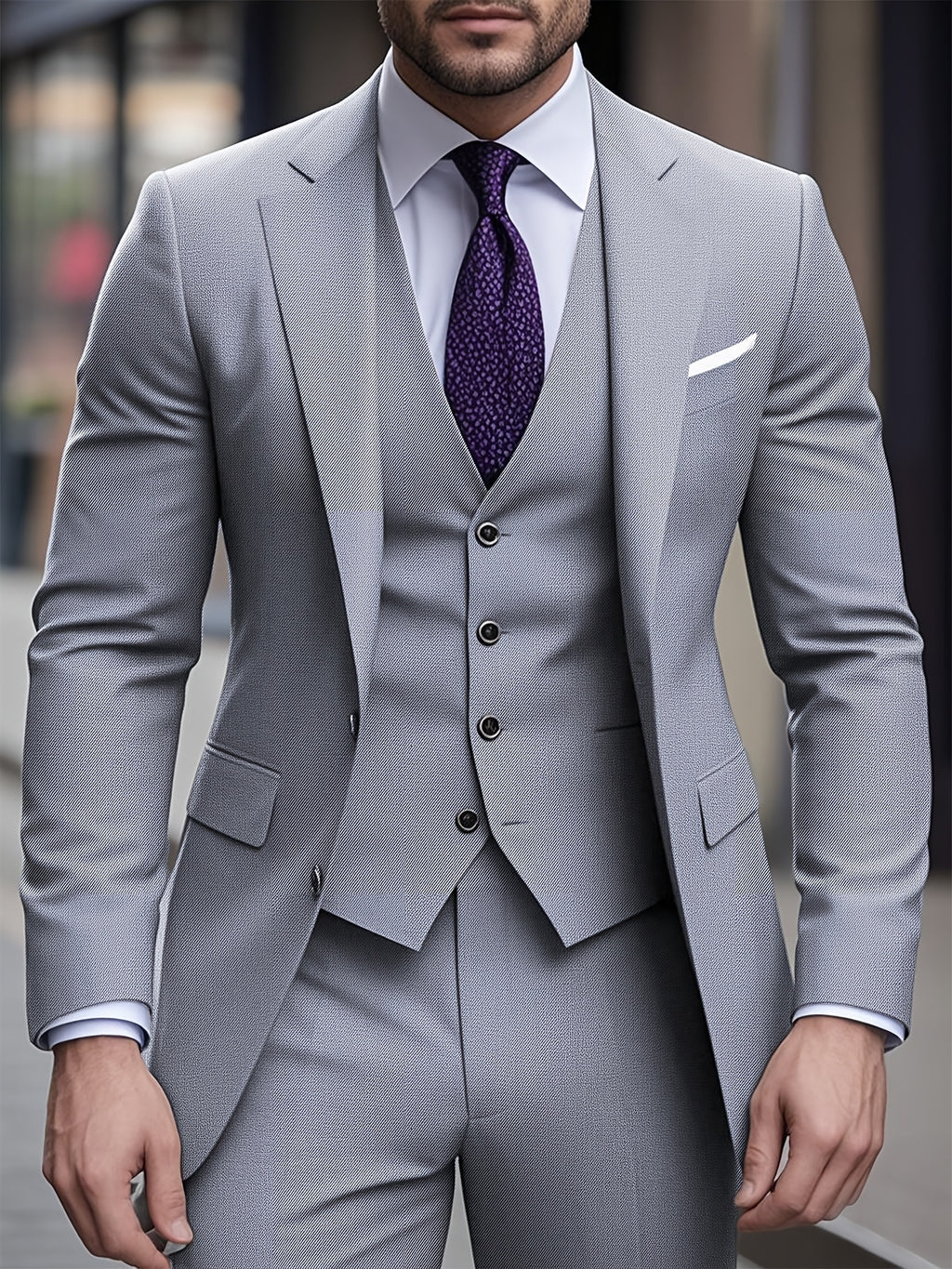 Costume trois pièces pour homme avec revers plat haut de gamme, Ensemble costume grande taille pour hommes, pantalon et gilet pour tenue formelle, robe de mariée, vêtements de travail, cadeau de vacances