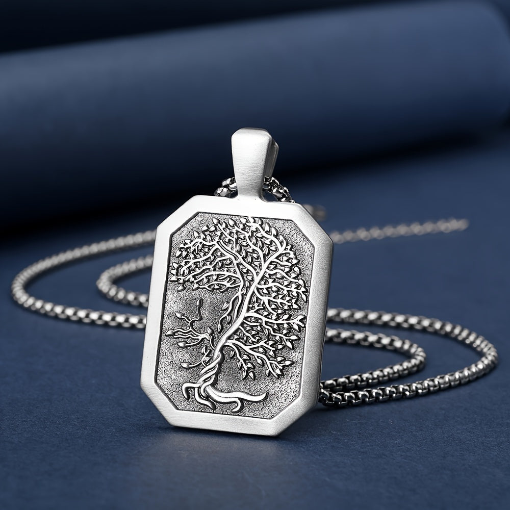 Tree Of Life Pendant Necklace Men's Personality Handsome Fashion Ins Style Jewelry