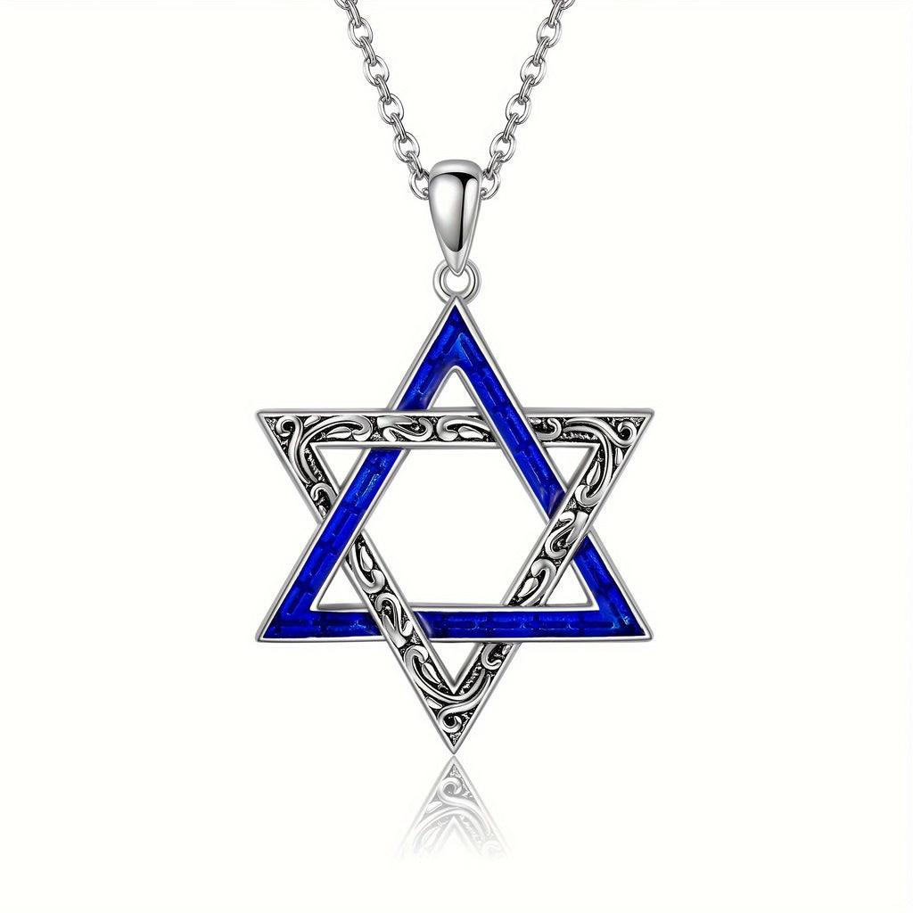 Star Of David Necklace 925 Sterling Silver PendantNecklace Gift For Women Men