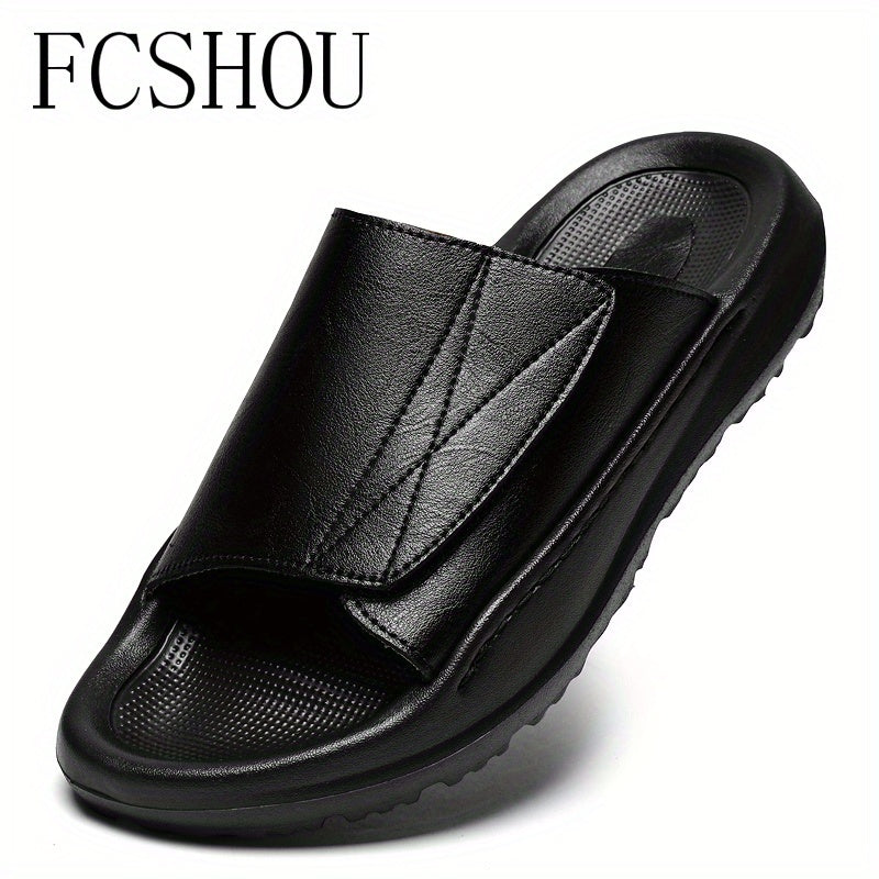 FCSHOU Men'S Summer Sandals - Casual Slip-On Flip Flops with Open-Toe Design, Faux Cover Upper & EVA Sole, Comfortable Indoor\u002FOutdoor Shoes for Casual Attire, Strappy Sandals