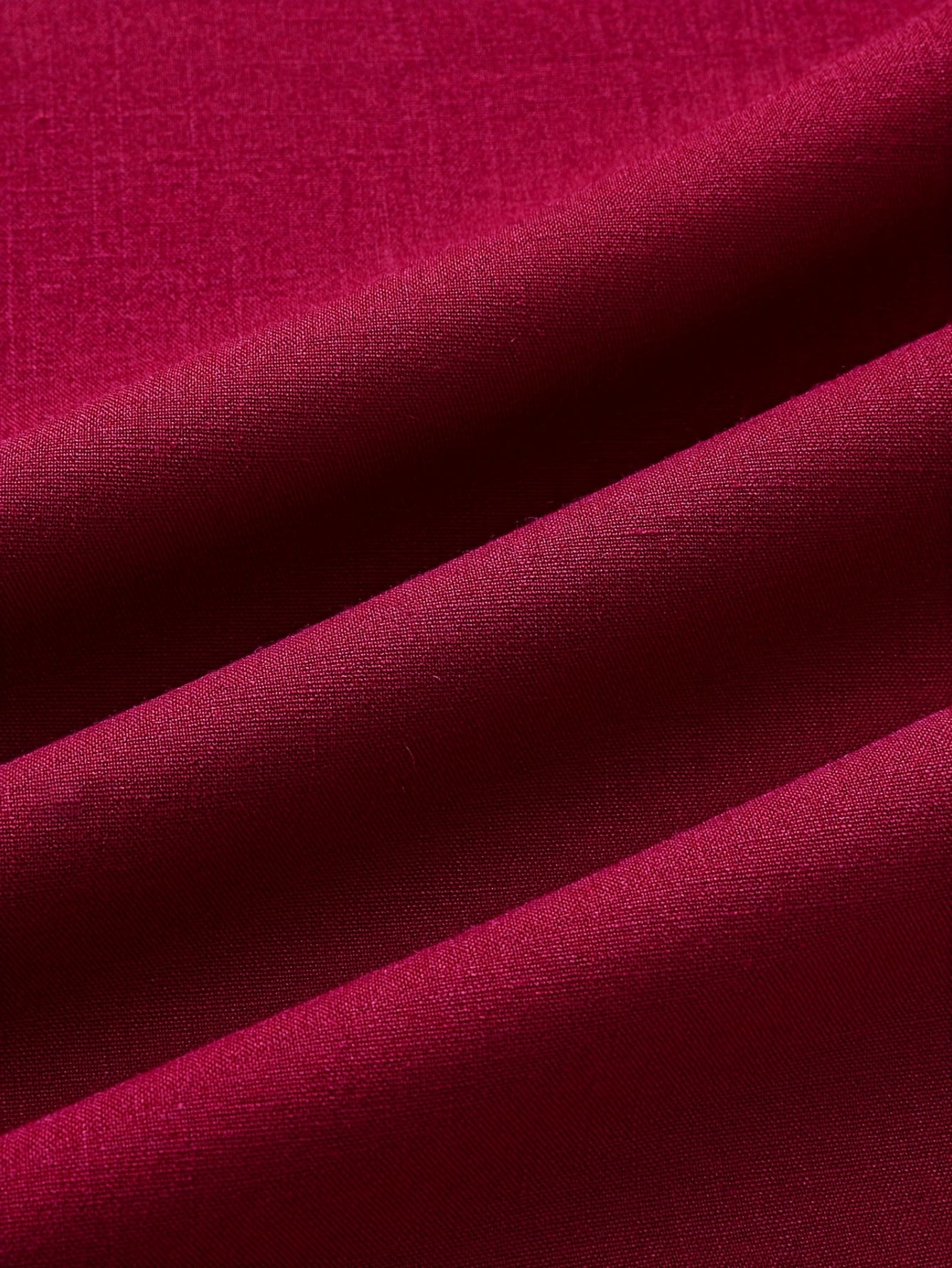 Men's red solid color shirt short sleeved casual shirt Men's invisible button shirt beach casual party summer camping fishing outdoor shirt