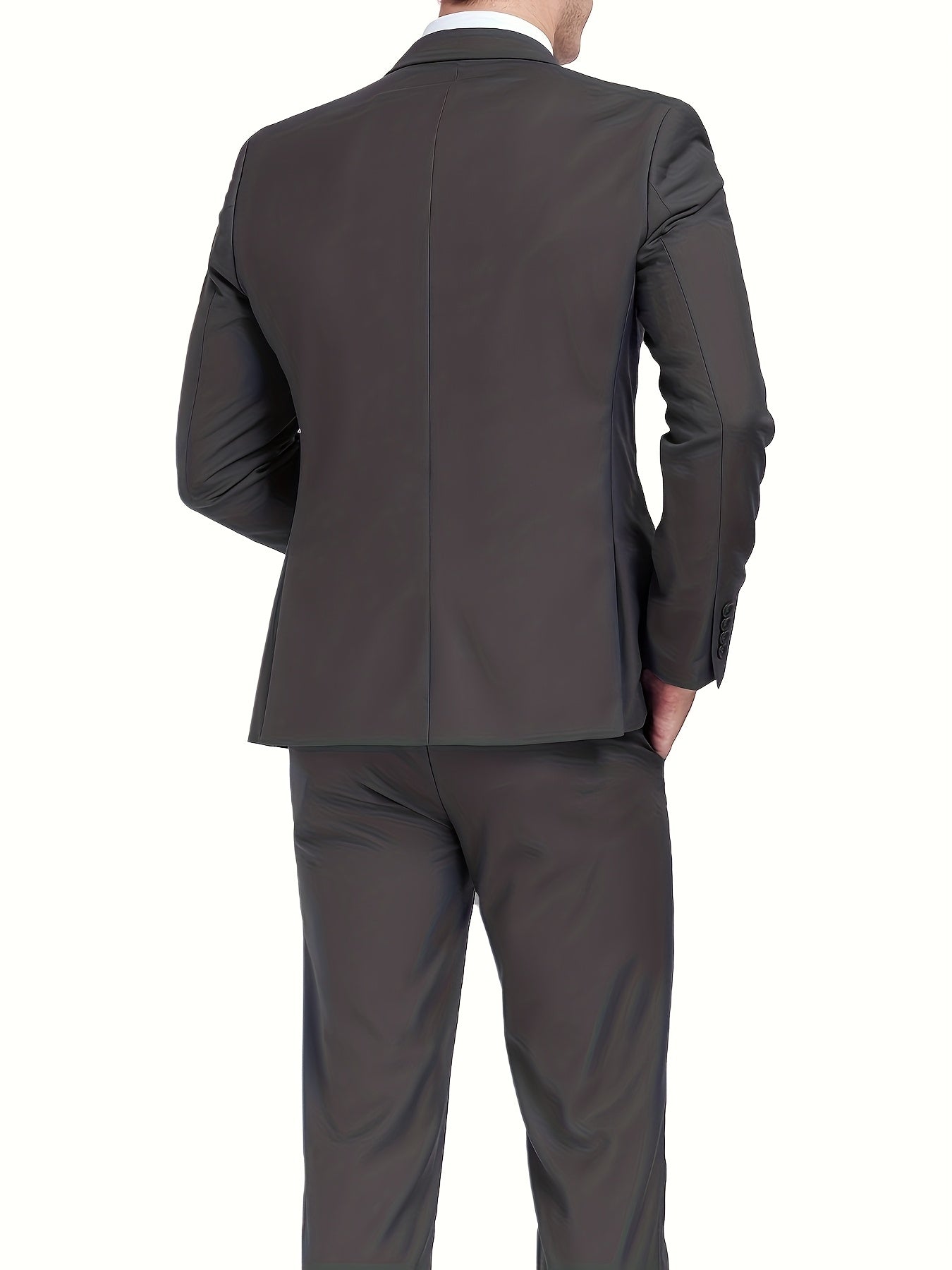 Costume 3 pièces pour homme - Veste cintrée classique à 1 ou 2 boutons - Ensemble complet (veste, gilet, pantalon) pour mariage, soirée ou affaires - Tailles XS à XXXL