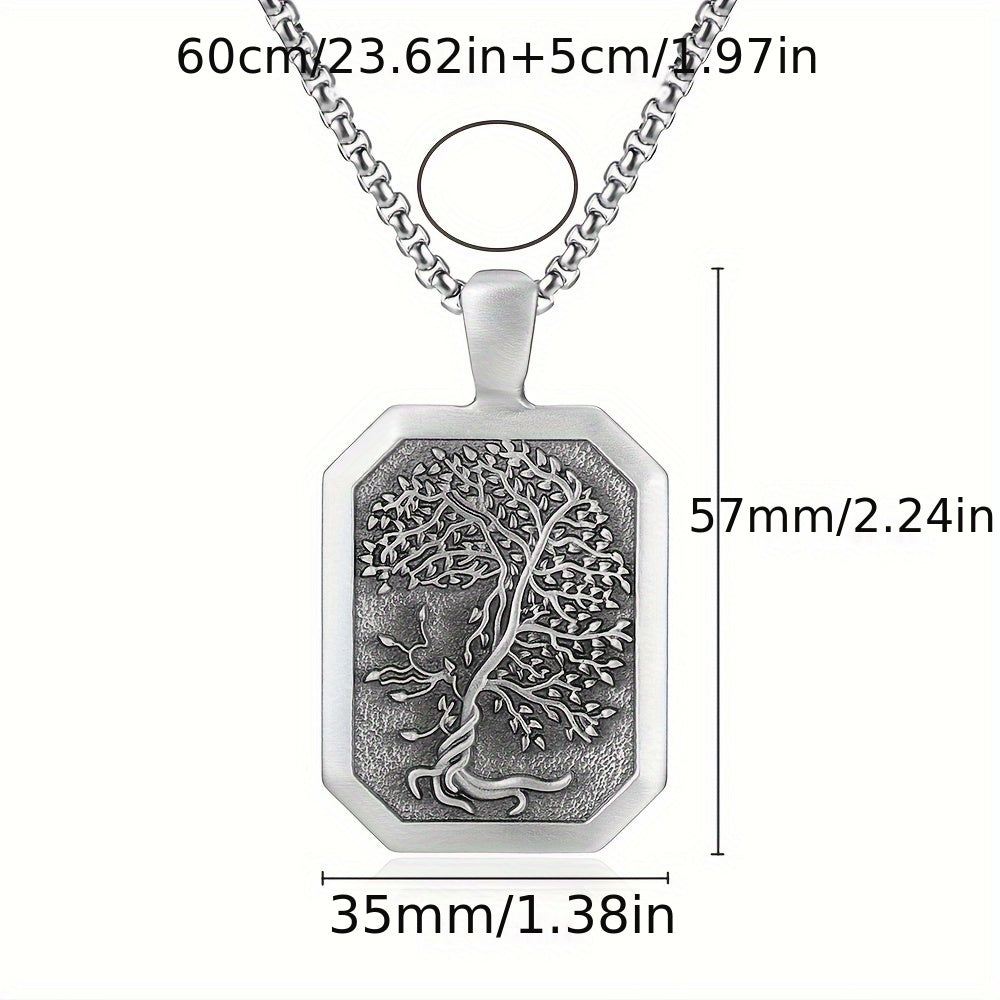 Tree Of Life Pendant Necklace Men's Personality Handsome Fashion Ins Style Jewelry