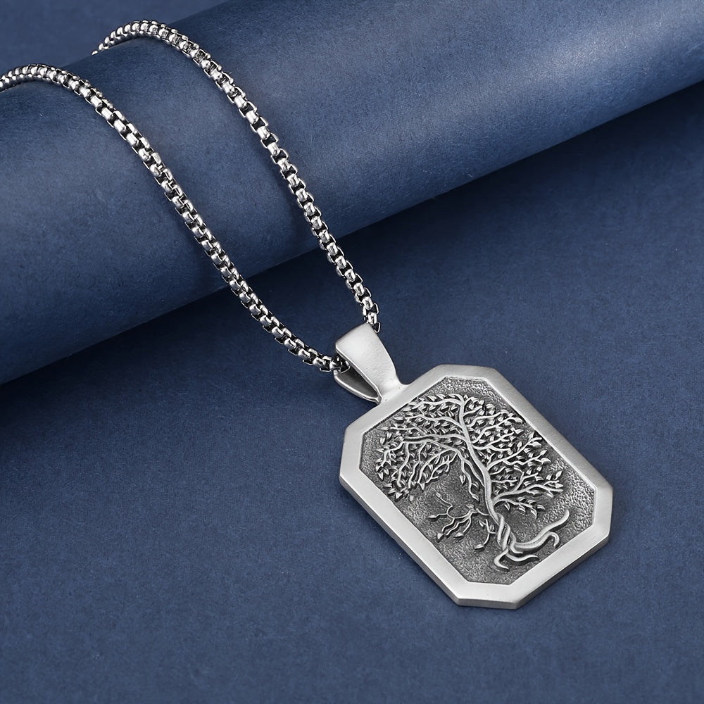 Tree Of Life Pendant Necklace Men's Personality Handsome Fashion Ins Style Jewelry