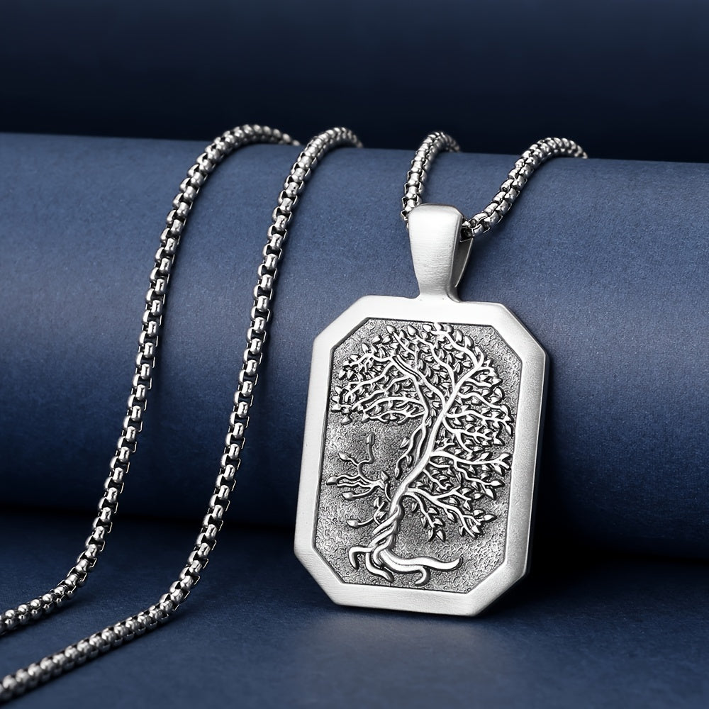 Tree Of Life Pendant Necklace Men's Personality Handsome Fashion Ins Style Jewelry