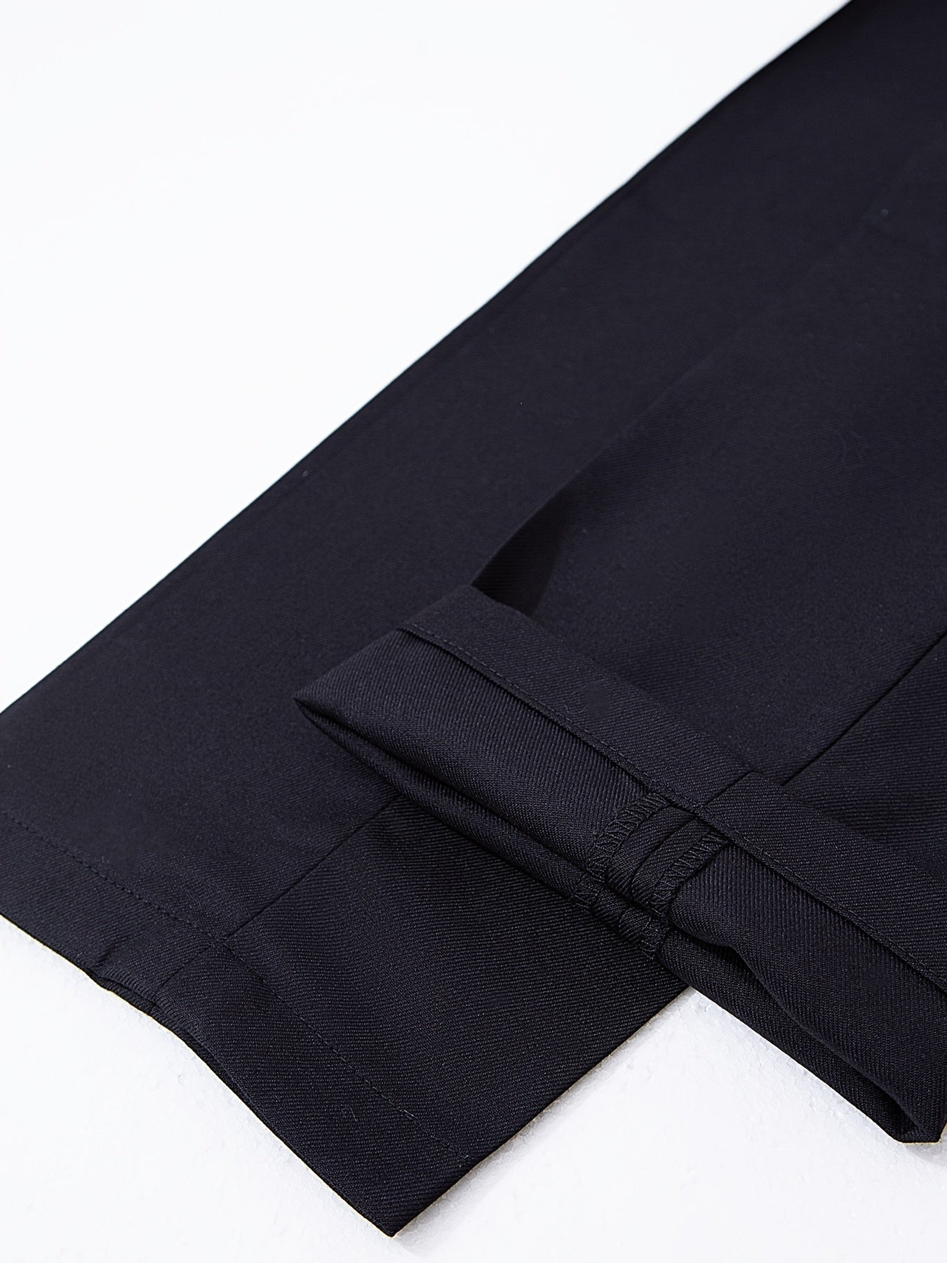 3-Piece Men's Classic Black Suit Set - Long Sleeve Blazer, Vest & Pants with Pockets, Button Details, Non-Stretch Polyester Fabric, Perfect for Weddings, Business Meetings & Formal Events