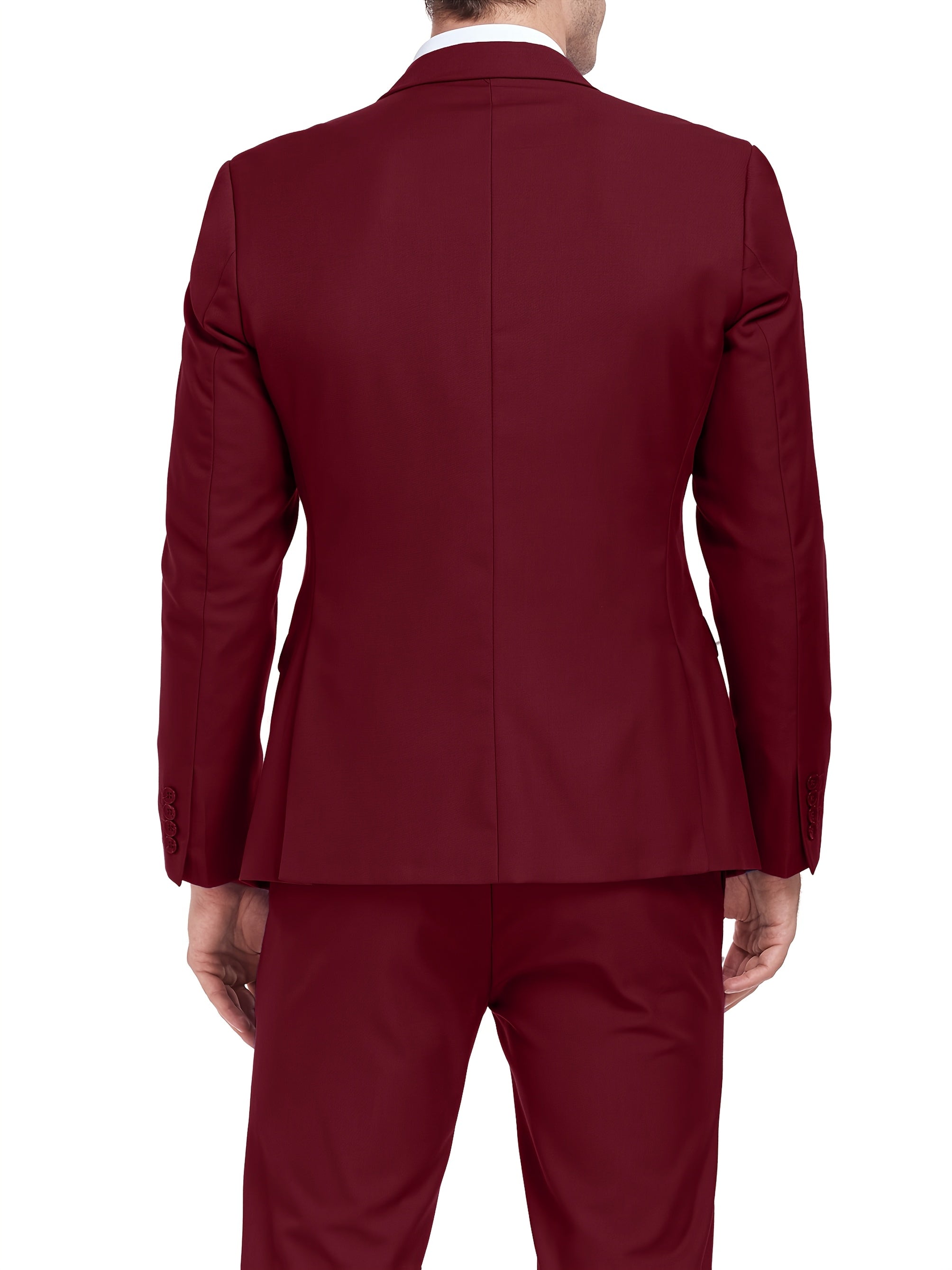 Costume 3 pièces pour homme - Veste cintrée classique à 1 ou 2 boutons - Ensemble complet (veste, gilet, pantalon) pour mariage, soirée ou affaires - Tailles XS à XXXL