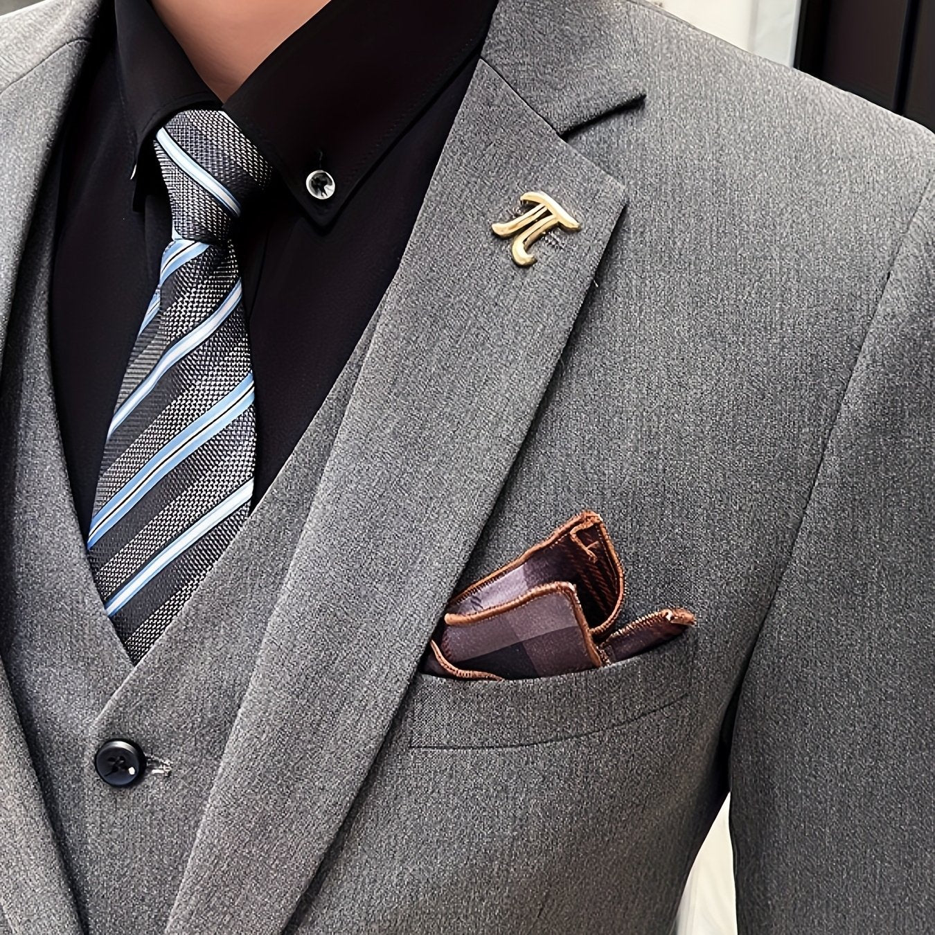 Ensemble Costume Homme Slim Fit Business Casual Trois Pièces - Tenue Formelle Élégante pour Printemps\u002FÉté, Inclut Veste + Gilet + Pantalon (Sans Boutons de Manchette) ! Foulard Offert Aléatoirement