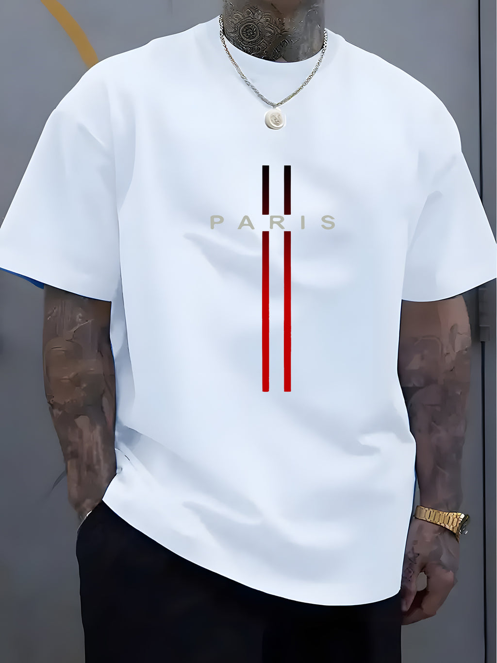 1pc Men'S Fashion Casual Crew Neck T-Shirt, 100% Polyester Knit Fabric, Slight Stretch, Alphabet Pattern, Summer Short Sleeve Tee