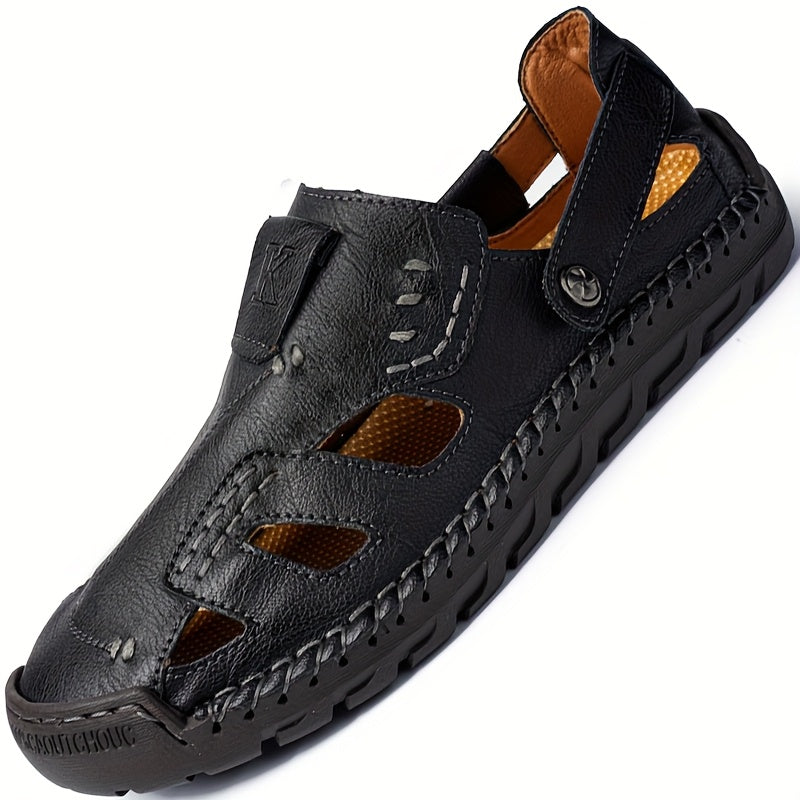 Casual Men'S Summer Round Toe Flip Flops Slippers, Solid Color, Microfiber Synthetic Upper, Faux Inner, Rubber Sole, Fabric Insole, Slip On Closure, for Daily Wear, Hiking, Outdoor