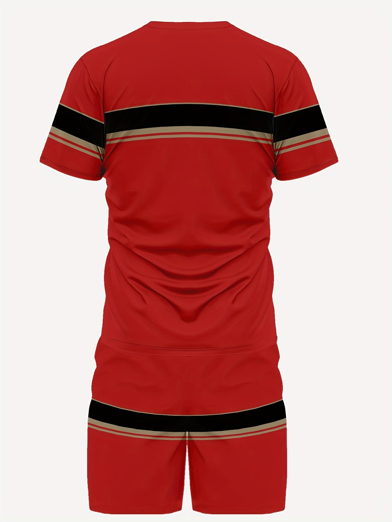 Men'S Athletic T-Shirt & Shorts Set - Navy Blue & White, Drawstring Waist, Sleeveless, Summer Sportswear, Casual Attire|Sporty Look|Comfortable Fi