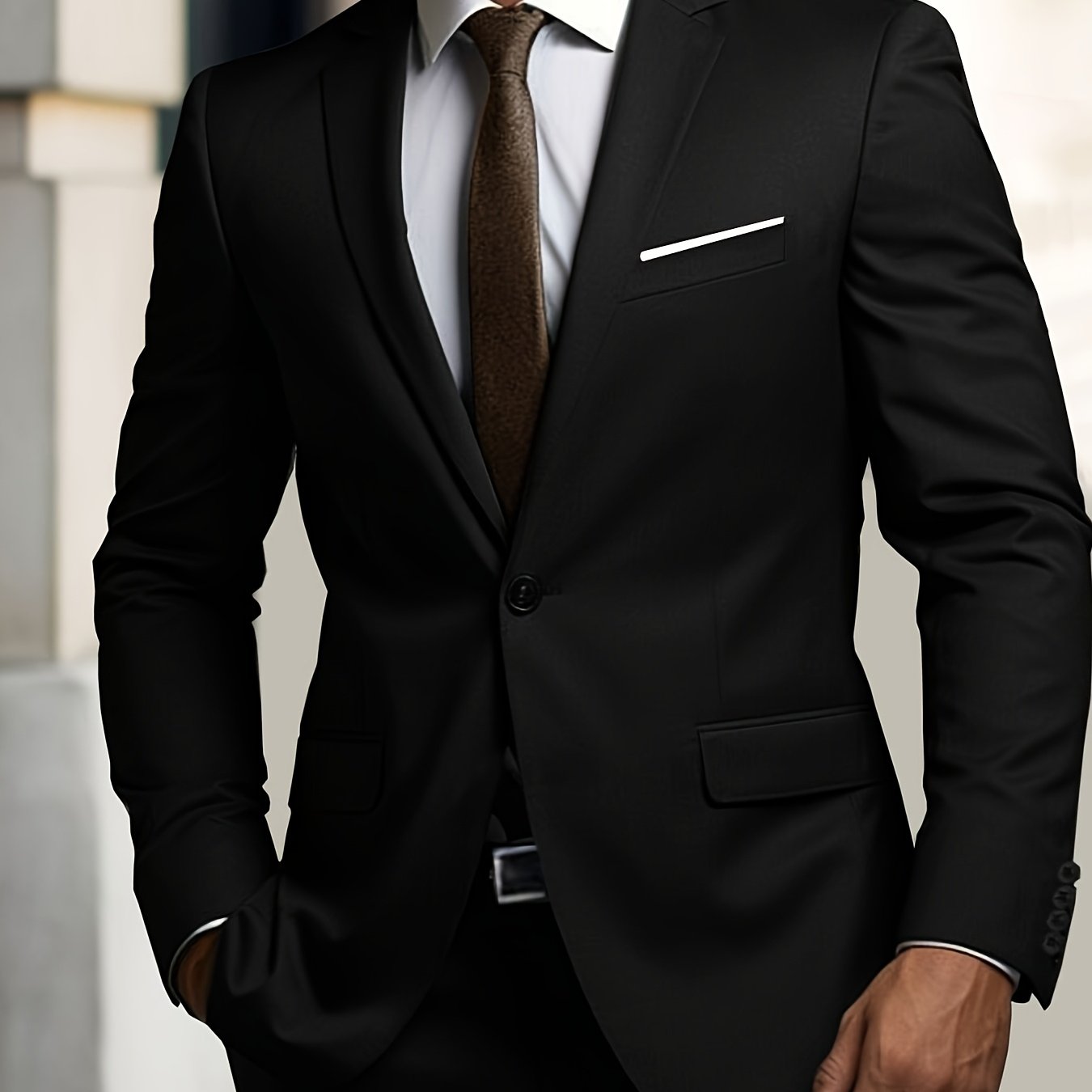 Costume classique et tendance pour homme - Ensemble 2 pièces comprenant un élégant et professionnel costume officiel, parfait pour les mariages, les entretiens, les fêtes et les rassemblements.
