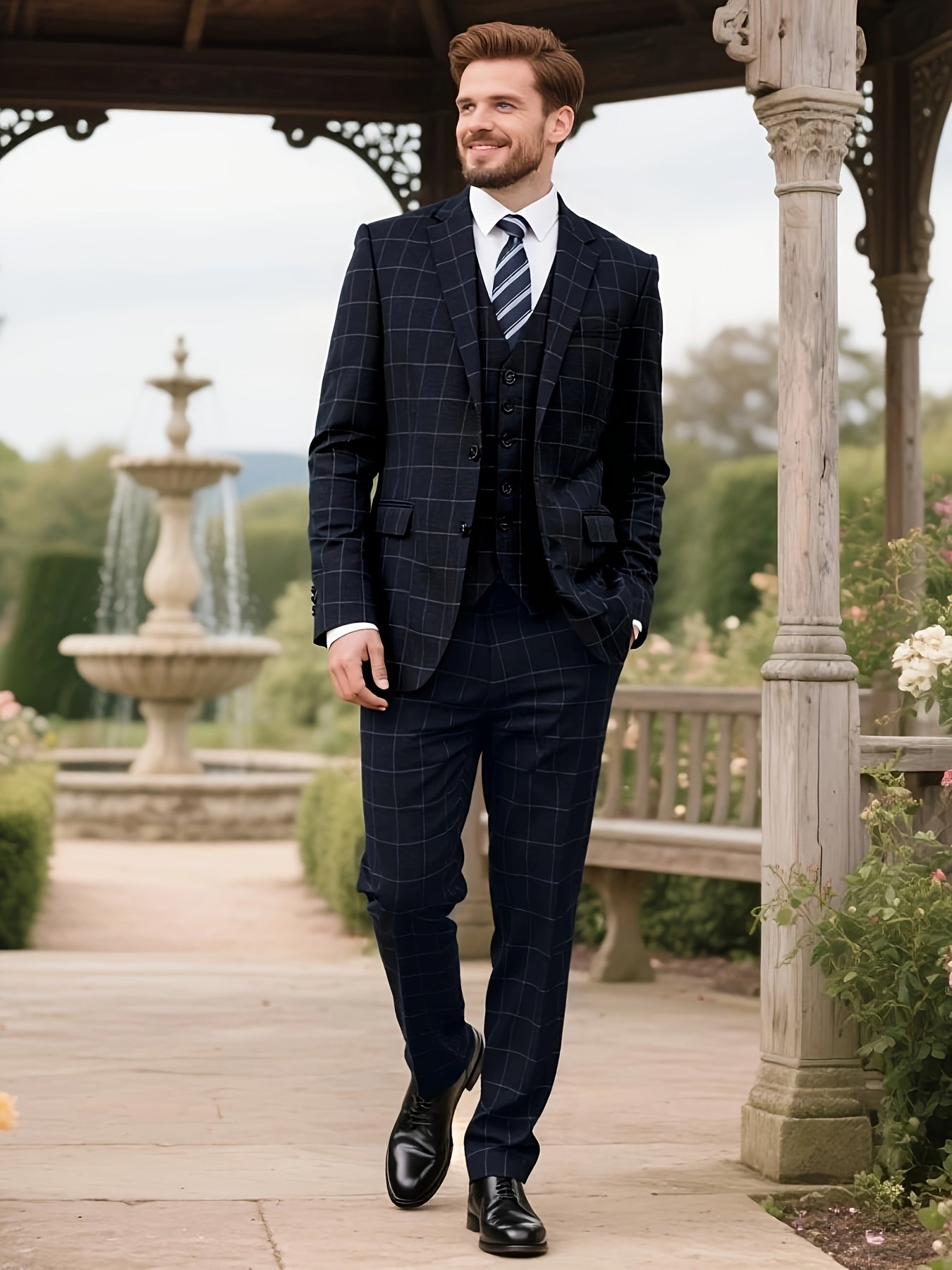 Costume pour homme 3 pièces gilet pantalon simple boutonnage taille XS-XXXL élégant et stylé mode décontractée ensemble de costume de mariage dîner