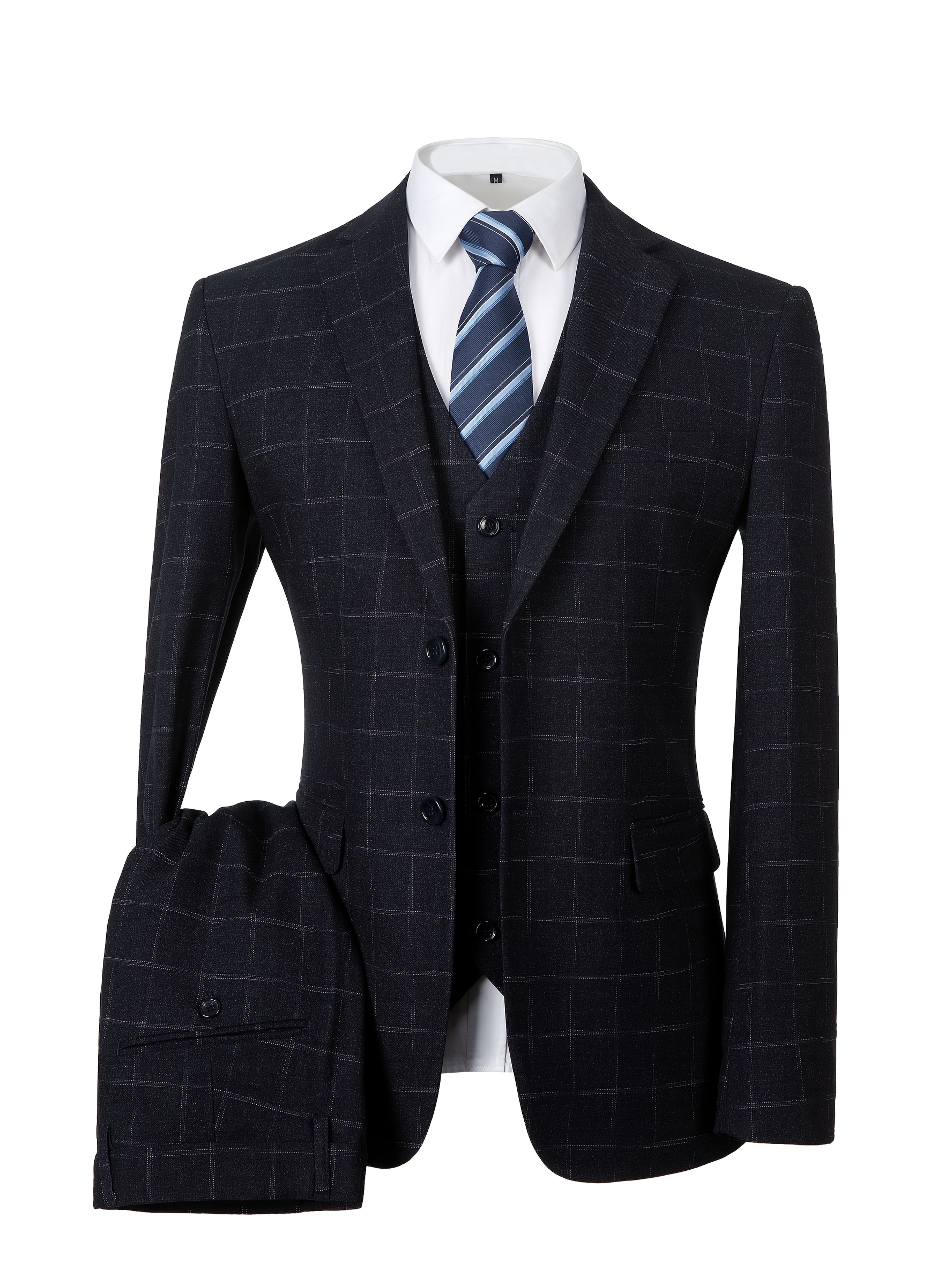 Costume pour homme 3 pièces gilet pantalon simple boutonnage taille XS-XXXL élégant et stylé mode décontractée ensemble de costume de mariage dîner