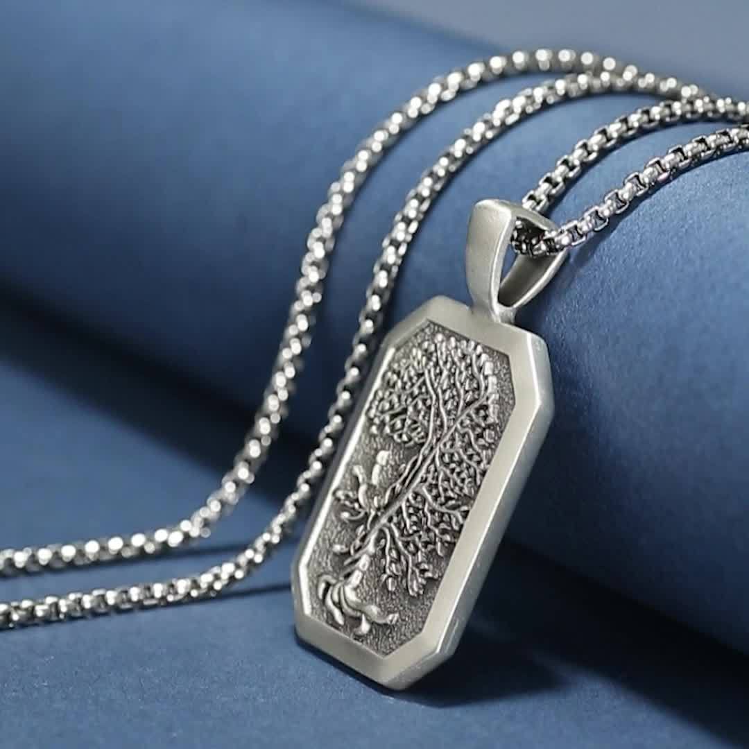 Tree Of Life Pendant Necklace Men's Personality Handsome Fashion Ins Style Jewelry