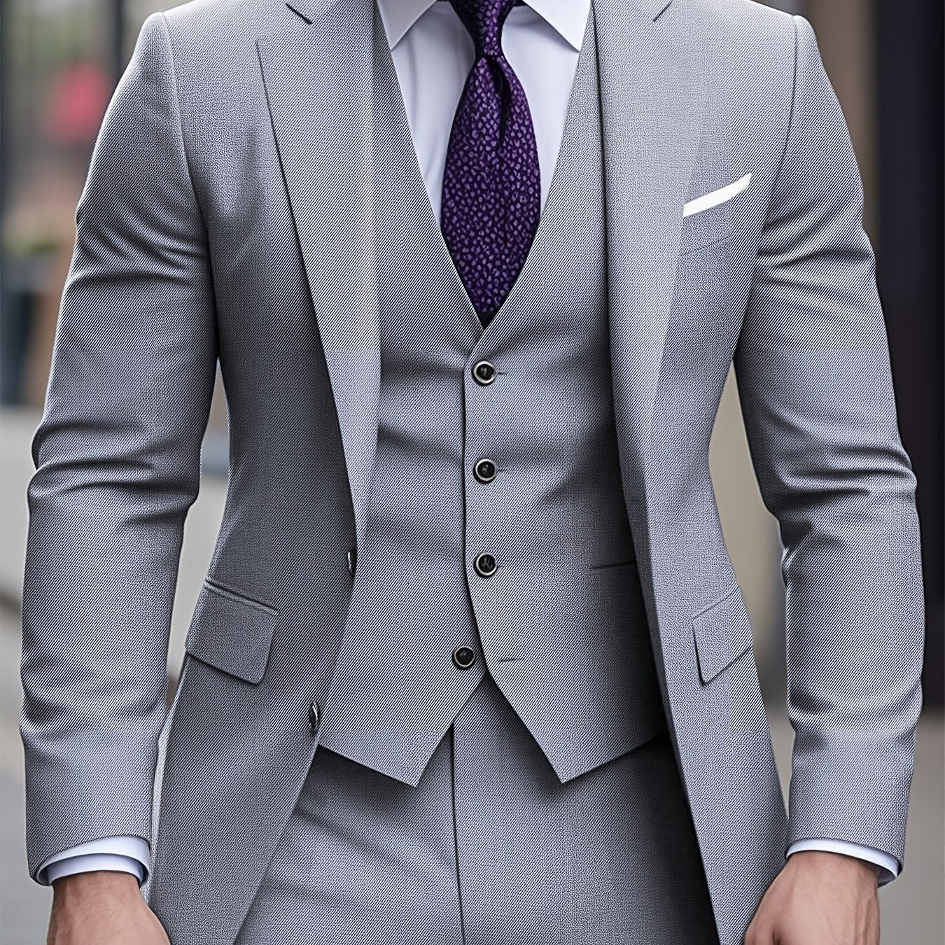 Costume trois pièces pour homme avec revers plat haut de gamme, Ensemble costume grande taille pour hommes, pantalon et gilet pour tenue formelle, robe de mariée, vêtements de travail, cadeau de vacances