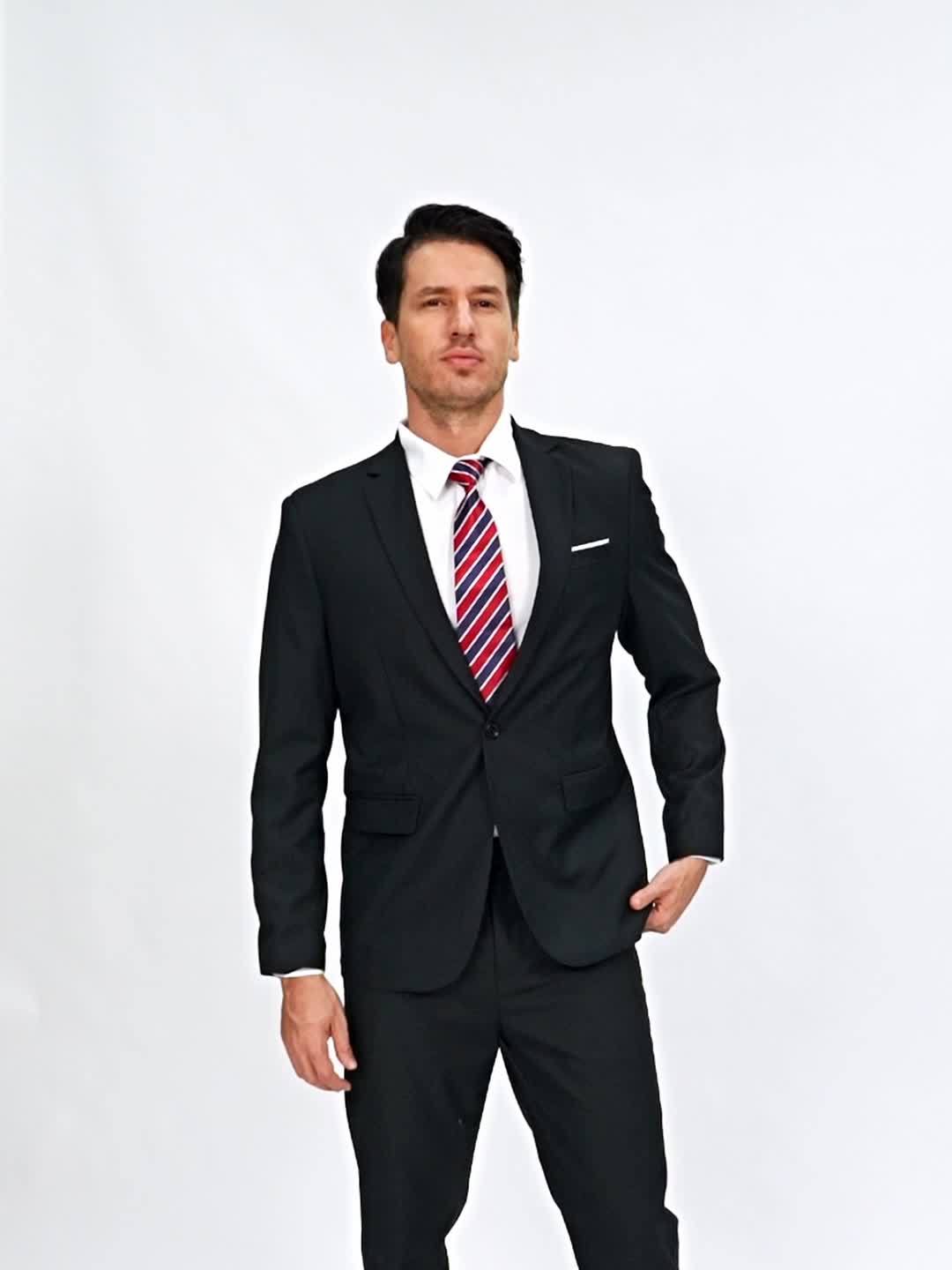 Costume classique et tendance pour homme - Ensemble 2 pièces comprenant un élégant et professionnel costume officiel, parfait pour les mariages, les entretiens, les fêtes et les rassemblements.