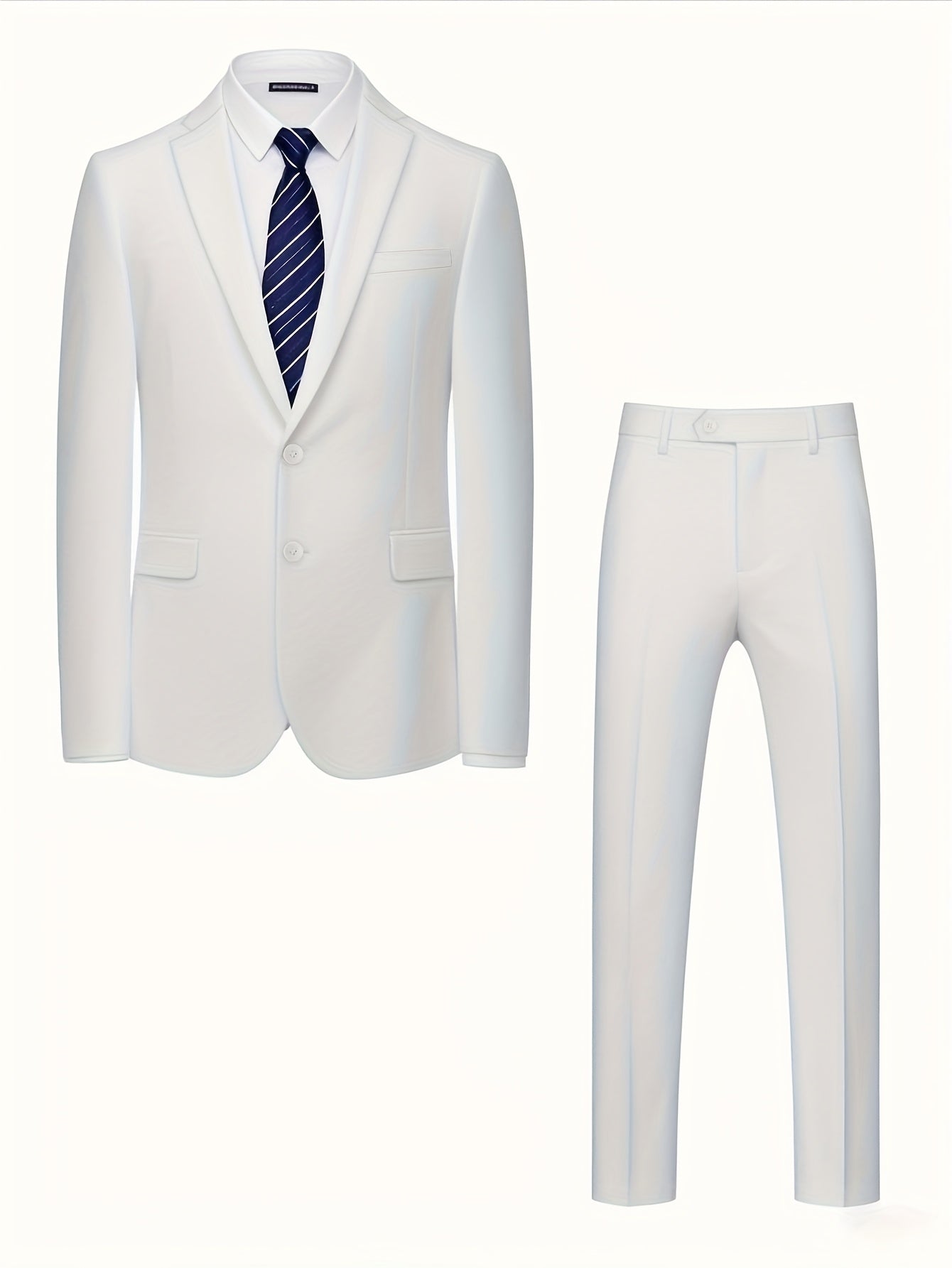 Costume Décontracté Homme Deux Pièces avec Poches Ouvertes